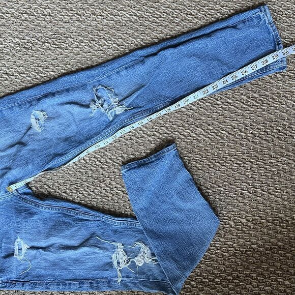Old Navy Jeans Mens 32x32 Skinny Destroy Built In Flex Light Wash Distressed - Picture 6 of 6